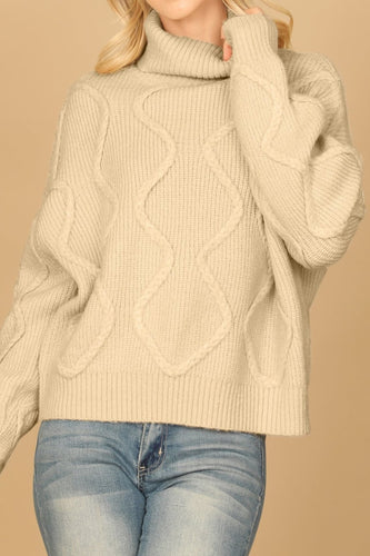 Chunky Pattern Neutral Sweater