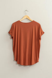 Surplice V-Neck Oversized Top