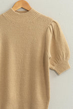 Taupe Puff Sleeve Sweater