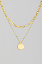 Gold Dipped Coin Layered Necklace