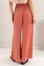 Washed Satin Wide Leg Pants