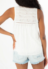 White Sleeveless Boho Top