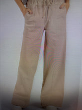 Khaki Structured Wide Leg Pants