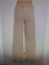 Khaki Structured Wide Leg Pants