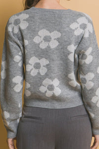 Crew Neck Floral Sweater