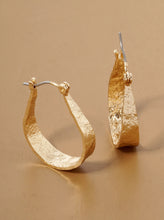 Textured Gold Hoop Earrings