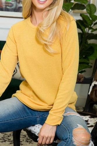 Mustard Front Pocket Pullover