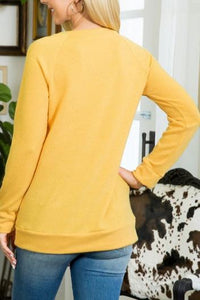 Mustard Front Pocket Pullover