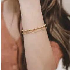 Gold Plated Paper Clip Bracelet