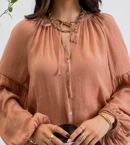 Boho Style Long Sleeve Top