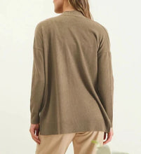 Mocha Open Front Cardigan