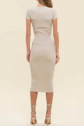 Neutral Rib Knit Midi Dress Millie Boutique & Jewelry Bar Neutral Rib Knit Midi Dress Millie Boutique & Jewelry Bar