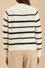 Cream & Black Striped Sweater