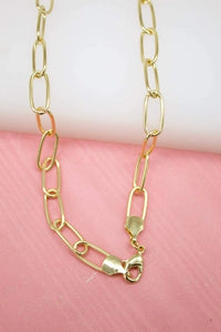 Paper Clip Chain Gold Filled Bracelet