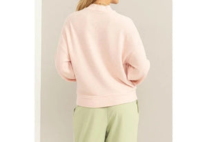 Blush Balloon Sleeve Cozy Top