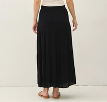 Black Tiered Maxi Skirt