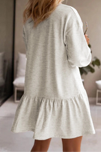 Cream Ruffle Hem Dress