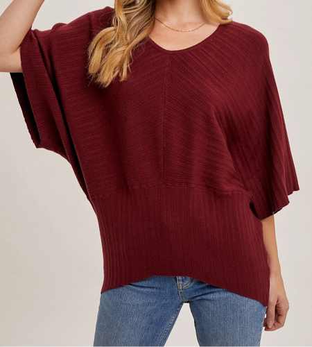 VNeck Dolman Knit Top
