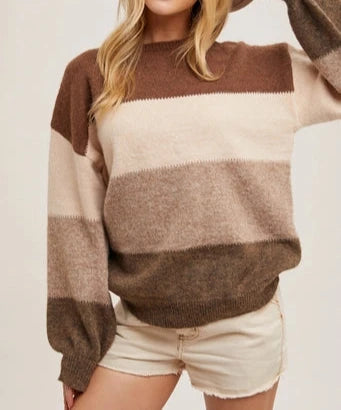 Colorblock Pullover Sweater