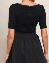 Black Woven Midi Dress