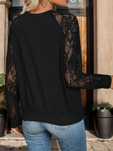 Black Lace Sleeve Top