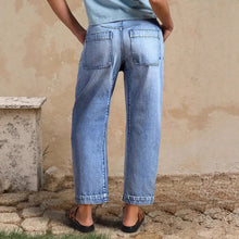 Barrel Style Wide Leg Cropped Denim
