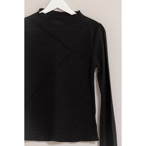 Black Asymmetrical Knit Top