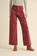 Wide Leg Denim (Available in Maroon or Navy)