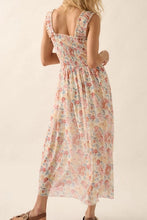 Pretty Cream Floral Midi Dress