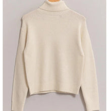 Classic Cream Turtleneck Sweater