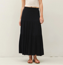 Black Tiered Maxi Skirt
