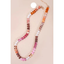 Agate Glass Semi Precious Bead Necklace