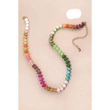 Agate Glass Semi Precious Bead Necklace