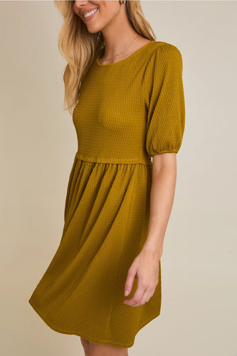Chartreuse Knit Dress