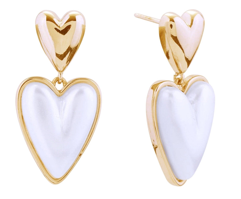 Gold Heart Earrings