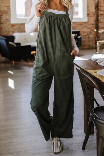 Hunter Green Corduroy Overalls