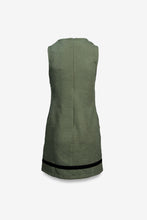 Two Tone Olive Shift Dress