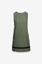 Two Tone Olive Shift Dress