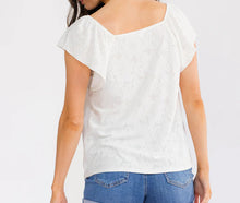 White Smocked Eyelet Top
