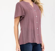 Orchid Gauze Pintuck Top