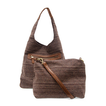 Tweed Hobo Bag - Plum