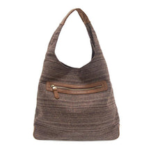 Tweed Hobo Bag - Plum