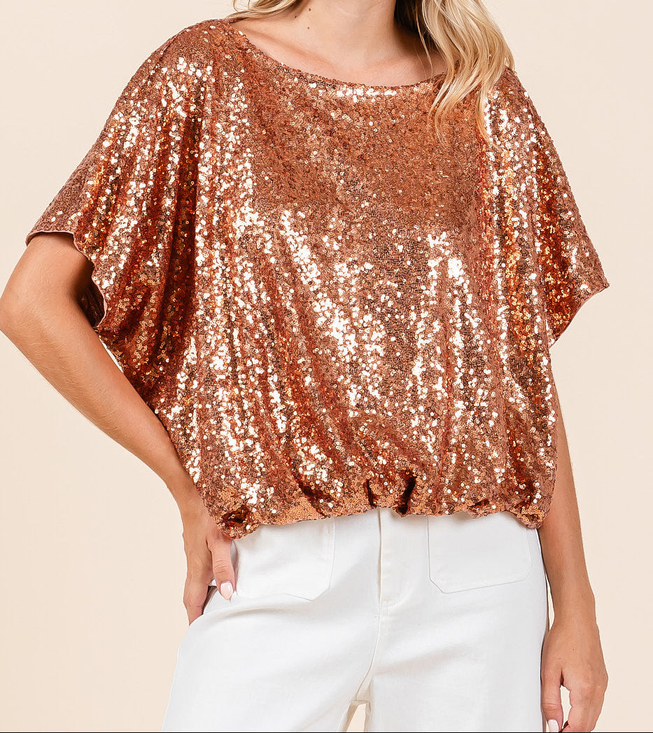 Fab Sequin Knit Top