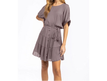 Tiered Dress with Buttons