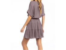 Tiered Dress with Buttons