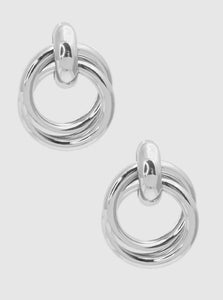 Silver Interlocking Earrings